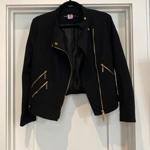 Black moto blazer